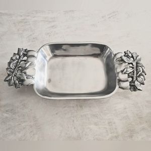 Silver Metal Dish Beautifully Crafted